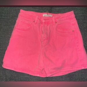 Risen Bright Pink Denim Shorts